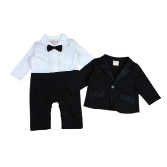 Rorychen Baby Boys 2PCS Gentleman Suit: Semiformal Romper + Coat June 2018 - 3 Rorychen Baby Boys 2PCS Gentleman Suit: Semiformal Romper + Coat - 3