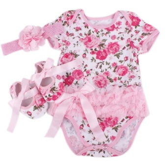 Rose Flower Newborn Baby Girls Romper Tutu Dress Jumpsuit Outfits Clothes - Intl June 2018 - 2 Rose Flower Newborn Baby Girls Romper Tutu Dress Jumpsuit Outfits Clothes - intl - 2