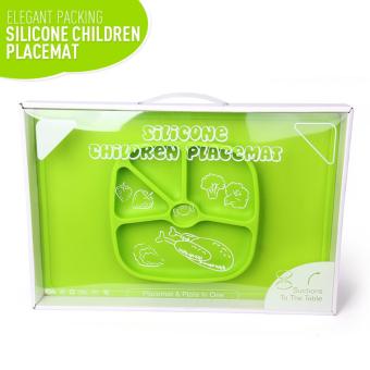 Silicone Placemat Plate Big Rectangular (GREEN) June 2018 - 2 Silicone Placemat Plate Big Rectangular (GREEN) - 2