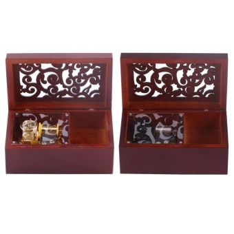Solid Wood Miniature 18 Note Wind Up Music Box Jewelry Case (Silver Movement/Edelweiss) - Intl June 2018 - 4 Solid Wood Miniature 18 Note Wind Up Music Box Jewelry Case (Silver Movement/Edelweiss) - intl - 4