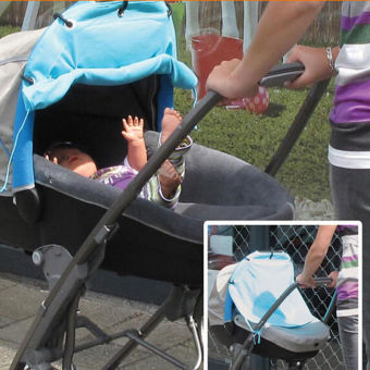 Universal Baby Stroller Ventilated Sun Shade Protection Cover WindShield Blue June 2018 - 4 Universal Baby Stroller Ventilated Sun Shade Protection Cover WindShield Blue - 4
