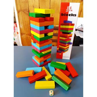 Wooden Jenga Colored Building Blocks - Educational And Therapeutic Toy June 2018 - 4 Wooden Jenga Colored Building Blocks - Educational and Therapeutic Toy - 4