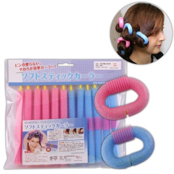 12Pcs/Bag Curly Hair Stick Pearl Cotton Beauty Hair Tool DIY Making Style Girls - Intl June 2018 - 4 12Pcs/Bag Curly Hair Stick Pearl Cotton Beauty Hair Tool DIY Making Style Girls - intl - 4