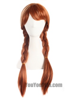 Anime Wigs Ice And Snow Anna With The Wigs Braids Brown Cosplay Wigs Hair Sets 61066 (Color: Light Brown) - Intl June 2018 - 3 Anime Wigs Ice And Snow Anna With The Wigs Braids Brown Cosplay Wigs Hair Sets 61066 (Color: Light Brown) - intl - 3