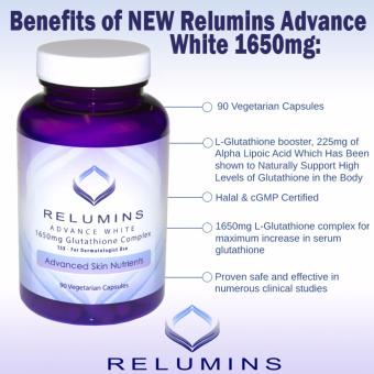 Authentic Relumins Advance White 1650mg 15x Glutathione WhiteningComplex, 90 Vegetarian Capsules June 2018 - 2 Authentic Relumins Advance White 1650mg 15x Glutathione WhiteningComplex, 90 Vegetarian Capsules - 2