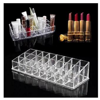 Clear Acrylic 24 Lipstick Tray Cosmetic Organizer Stand DisplayHolder June 2018 - 2 Clear Acrylic 24 Lipstick Tray Cosmetic Organizer Stand DisplayHolder - 2