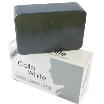 COLLA WHITE Whitening Collagen Soap W/ Charcoal 100gms June 2018 - 2 COLLA WHITE Whitening Collagen Soap w/ Charcoal 100gms - 2