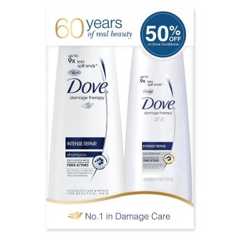 Dove Intense Repair Shampoo And Conditioner 180ml Regimen Pack . June 2018 - 2 Dove Intense Repair Shampoo and Conditioner 180ml Regimen Pack . - 2