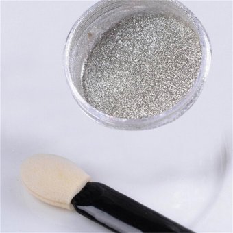 Fashion Mirror Glitter Powder Nail Art Pigment Chrome ManicureSilver - Intl July 2018 - 5 Fashion Mirror Glitter Powder Nail Art Pigment Chrome ManicureSilver - intl - 5