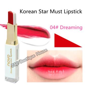 Korea NOVO Double Color Lipstick Makeup Moisturizing Color Gradient Lipstick #4 June 2018 - 2 Korea NOVO Double Color Lipstick Makeup Moisturizing Color Gradient Lipstick #4 - 2