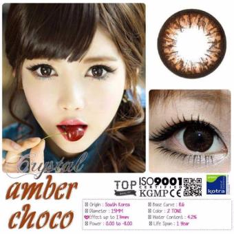 MAMA'S CHOICE CRYSTAL AMBER CHOCO CONTACT LENS June 2018 - 4 MAMA'S CHOICE CRYSTAL AMBER CHOCO CONTACT LENS - 4