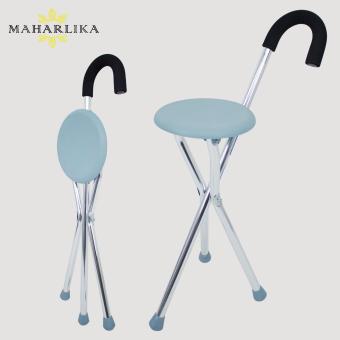 MK All New High Quality Stainless Steel Light Weight Adult FoldingTripod Cane Portable Walking Stick With Seat BLUE June 2018 - 5 MK All new High quality Stainless steel Light weight Adult FoldingTripod Cane Portable Walking Stick With Seat BLUE - 5
