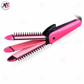 NOVA NHC-8890 3 In 1 Professional Electric Hair Curler RollerStraightener Waver Crimp Irons Women Styling Tool Hair CurlingRound Brush 220V 360? Rotating Power Cord (Pink) June 2018 - 3 NOVA NHC-8890 3 in 1 Professional Electric Hair Curler RollerStraightener Waver Crimp Irons Women Styling Tool Hair CurlingRound Brush 220V 360? Rotating Power Cord (Pink) - 3