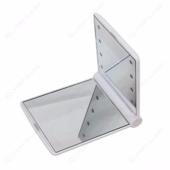 Pocket Makeup Mirror With LED Light (White) June 2018 - 3 Pocket Makeup Mirror With LED Light (White) - 3