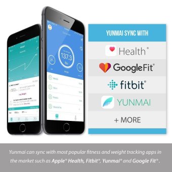 Yunmai Mini Smart Scale - Body Fat Scale With Fitness APP And Body Composition Monitor With Extra Large Display, WHITE - Intl July 2018 - 3 Yunmai mini Smart Scale - Body Fat Scale with Fitness APP and Body Composition Monitor with Extra Large Display, WHITE - intl - 3