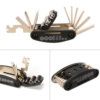 16 In 1 Portable Bicycle Repair Tool Kit Multifunctional Bike FixTools Foldable 16-in-1 Wrench Set & Complete Set Of Tire RepairTools With Mini Manual Pump For Any Emergency - Intl June 2018 - 4 16 in 1 Portable Bicycle Repair Tool Kit Multifunctional Bike FixTools Foldable 16-in-1 Wrench Set & Complete Set of Tire RepairTools with Mini Manual Pump for Any Emergency - intl - 4