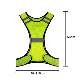 3 LED Lights Cycling Vest Outdoor Sports Running Reflective SafetyVest Gear High Visibility For Exercise Jogging Polyester (Yellow) -intl July 2018 - 4 3 LED Lights Cycling Vest Outdoor Sports Running Reflective SafetyVest Gear High Visibility For Exercise Jogging Polyester (Yellow) -intl - 4