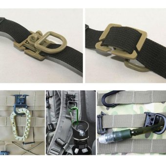 4Pcs Rotation D Ring Clip Molle Webbing Clamp Tactical Backpackattachment Strap Hang Military Camp Hike Bushcraft Moutain Tool -intl June 2018 - 3 4Pcs Rotation D ring clip molle webbing clamp tactical backpackattachment strap hang military camp hike bushcraft moutain tool -intl - 3