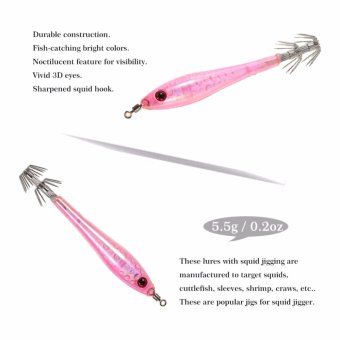 5pcs/lot Fishing Lure Luminous Squid Hook Umbrella Wood ShrimpLuminated Sea Fishing Fluorescent Squid Cuttlefish Sleeve Jig -intl June 2018 - 2 5pcs/lot Fishing Lure Luminous Squid Hook Umbrella Wood ShrimpLuminated Sea Fishing Fluorescent Squid Cuttlefish Sleeve Jig -intl - 2