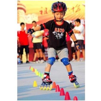 7pcs Kids Elbow Wrist Knee Pads+Helmet For Sport Skateboard Roller Skating Cycling Protective Gear Safety Set(Red+Black+White) - Intl April 2018 - 4 7pcs Kids Elbow Wrist Knee Pads+Helmet for Sport Skateboard Roller Skating Cycling Protective Gear Safety Set(Red+Black+White) - intl - 4