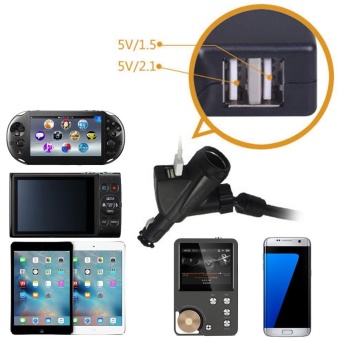 Car Mount Car Smartphone Holder With Dual USB 2.1A Cigarettelighter Charger - Intl April 2018 - 2 Car Mount Car Smartphone Holder with Dual USB 2.1A Cigarettelighter Charger - intl - 2