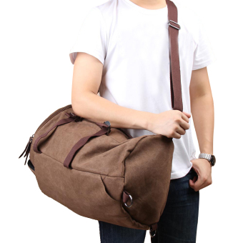 Chic Canvas Man Backpack Rucksack Travel Outdoor Bag Duffle LargeCoffee June 2018 - 2 Chic Canvas Man Backpack Rucksack Travel Outdoor Bag Duffle LargeCoffee - 2