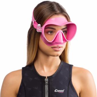 Cressi F1 Pink Frameless Scuba Diving Mask Tempered Glass SingleLens One Window Low Volume Snorkeling Swimming Mask April 2018 - 3 Cressi F1 Pink Frameless Scuba Diving Mask Tempered Glass SingleLens One Window Low Volume Snorkeling Swimming Mask - 3