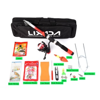 Lixada Fishing Tackle Set With 2.1m Telescopic Fiberglass FishingSea Rod Spinning Fishing Reel Fishing Baits Hooks Fishing Bag KitSeawater Freshwater Suits Professional Travel Fishing Pole Rod Set- Intl June 2018 - 2 Lixada Fishing Tackle Set with 2.1m Telescopic Fiberglass FishingSea Rod Spinning Fishing Reel Fishing Baits Hooks Fishing Bag KitSeawater Freshwater Suits Professional Travel Fishing Pole Rod Set- intl - 2