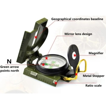 Professional Compass Military Army Geological Compass For Outdoor Hiking Camping Survival Mini Boussole Handheld Compas - Intl June 2018 - 5 Professional Compass Military Army Geological Compass For Outdoor Hiking Camping Survival Mini Boussole Handheld Compas - intl - 5