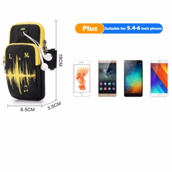 Running Bag Sport Arm Bag For 5.4-6.1 Inch Universal Arm Band Phone Case Adjustable Waterproof Nylon Jogging(Black) - Intl April 2018 - 2 Running Bag Sport Arm Bag For 5.4-6.1 Inch Universal Arm Band Phone Case Adjustable Waterproof Nylon Jogging(Black) - intl - 2