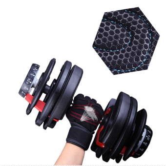 Weight Lifting Gym Fitness Gloves With Wrist Wrap And Grip - ForMen's And Women's - Half-Finger Design Padded Breathable WashableQuality Material Red L - Intl June 2018 - 2 Weight Lifting Gym Fitness Gloves with Wrist Wrap and Grip - ForMen's and Women's - Half-Finger Design Padded Breathable WashableQuality Material Red L - intl - 2