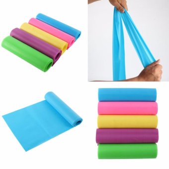 Yoga Rubber Stretch Resistance Exercise Workout Fitness Band (Blue) June 2018 - 4 Yoga Rubber Stretch Resistance Exercise Workout Fitness Band (Blue) - 4
