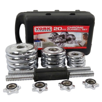 York Fitness 20kg Spinlock Chrome Adjustable Dumbbell Set June 2018 - 3 York Fitness 20kg Spinlock Chrome Adjustable Dumbbell Set - 3