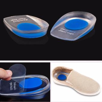 1 Pair Men Soft Heel Support Pad Cup Silicone Increase Gel ShockCushion Orthotic Insole Plantar Care Half-height(Blue) - Intl April 2018 - 2 1 Pair Men Soft Heel Support Pad Cup Silicone Increase Gel ShockCushion Orthotic Insole Plantar Care Half-height(Blue) - intl - 2