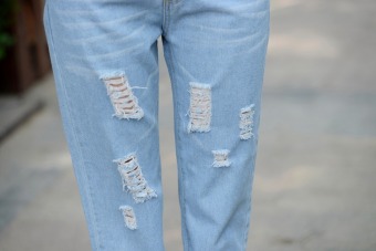 2016 New Fashion Summer Style Women Jeans Ripped Holes Harem PantsJeans Slim Vintage Boyfriend Jeans For Women - Intl June 2018 - 4 2016 New Fashion Summer Style Women Jeans ripped Holes Harem PantsJeans Slim vintage boyfriend jeans for women - Intl - 4