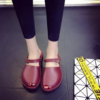 2017 Fashion Anti-skid New Slippers Female Summer Flat Sets Of Feet Sandals Ladies Leisure Cool Drag Simple Wild Fish Head Shoes - Intl June 2018 - 3 2017 fashion anti-skid new slippers female summer flat sets of feet sandals ladies leisure cool drag simple wild fish head shoes - intl - 3