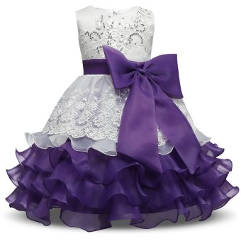 2017 Formal Evening Gown Flower Wedding Princess Dress Girls Children Clothing Kids Dresses For Girl Clothes Tutu Party Dress Blue - Intl June 2018 - 4 2017 Formal Evening Gown Flower Wedding Princess Dress Girls Children Clothing Kids Dresses for Girl Clothes Tutu Party Dress Blue - intl - 4