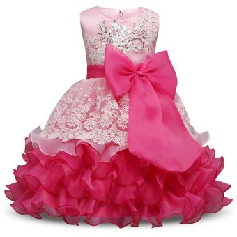 2017 Formal Evening Gown Flower Wedding Princess Dress Girls Children Clothing Kids Dresses For Girl Clothes Tutu Party Dress Blue - Intl June 2018 - 3 2017 Formal Evening Gown Flower Wedding Princess Dress Girls Children Clothing Kids Dresses for Girl Clothes Tutu Party Dress Blue - intl - 3