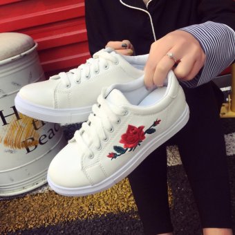 2017 New Embroidery Roses Lace Hong Kong And Taiwan Style ShoesKorean Version Of The Round Flat With The Board Shoes - Intl June 2018 - 3 2017 new embroidery roses lace Hong Kong and Taiwan style shoesKorean version of the round flat with the board shoes - intl - 3