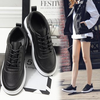 2017 New Fashion Thick White Shoe Lace Up Shoes Lady Running Shoes Korean Students Flat Tide White Sports Shoes Casual Shoes - Intl July 2018 - 4 2017 New Fashion Thick White Shoe Lace Up Shoes Lady Running Shoes Korean Students Flat Tide White Sports Shoes Casual Shoes - intl - 4