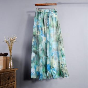 2017 Summer New Fashion Vintage Bohemia Chiffon Floral PrintedWomen Boho Floor-Length Long Maxi Beach Party Loose Flare Skirt(skyblue) - Intl June 2018 - 2 2017 Summer New Fashion Vintage Bohemia Chiffon Floral PrintedWomen Boho Floor-Length Long Maxi Beach Party Loose Flare Skirt(skyblue) - intl - 2