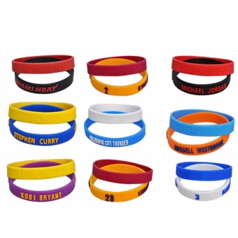 2PCS Wristband Basketball Star Bracelet NBA Star Rubber Band Kobe Bryant - Intl June 2018 - 2 2PCS Wristband Basketball Star Bracelet NBA Star Rubber Band Kobe Bryant - intl - 2