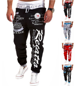 'Men''s Fashion Casual Letters Printed Patch Pocket Sports Bundle Foot Cotton Sweat Absorbent Pants Trousers Joggers(Color:Black2)' May 2018 - 5 'Men''s Fashion Casual Letters Printed Patch Pocket Sports Bundle Foot Cotton Sweat Absorbent Pants Trousers Joggers(Color:Black2)' - 5