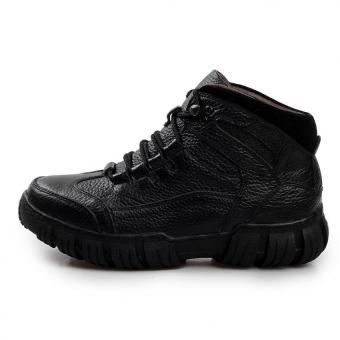 AD NK FASHION Men's Fashion Leather Safety Shoes WinterBoots(Black)AK186 - Intl June 2018 - 3 AD NK FASHION Men's Fashion Leather Safety Shoes WinterBoots(Black)AK186 - intl - 3