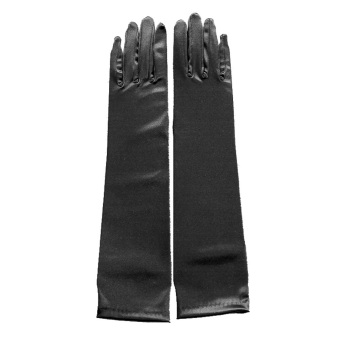 Amart Lady Long Party Bridal Dance Gloves Wedding Gloves Black - Intl June 2018 - 2 Amart Lady Long Party Bridal Dance Gloves Wedding Gloves Black - intl - 2