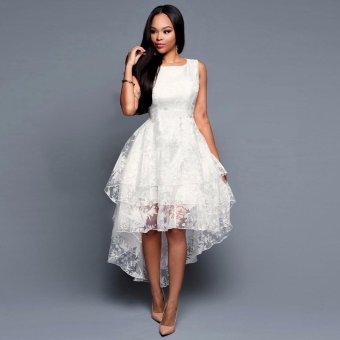 Amart Women Elegant Dress Sleeveless Lace Gown Party Dress - Intl June 2018 - 2 Amart Women Elegant Dress Sleeveless Lace Gown Party Dress - intl - 2