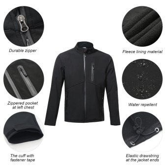 Arsuxeo Men's Outdoor Coat Jacket Thermal Fleece Full Zip Coat Sportswear Outwear For Autumn Winter Cycling Running Jogging - Intl June 2018 - 2 Arsuxeo Men's Outdoor Coat Jacket Thermal Fleece Full Zip Coat Sportswear Outwear for Autumn Winter Cycling Running Jogging - intl - 2
