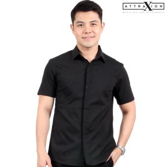 Attraxion Dean Embroidered Pattern Polo For Men (Black) June 2018 - 3 Attraxion Dean Embroidered Pattern Polo for Men (Black) - 3