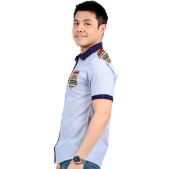 Attraxion Norman Bohemian Stripe Polo For Men (Blue) June 2018 - 2 Attraxion Norman Bohemian Stripe Polo for Men (Blue) - 2