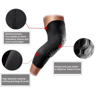 Basketball Knee Pads Football Brace Support Leg Sleeve Knee Protector Compression Knee Protection Sport Safety (Black) - Intl June 2018 - 3 Basketball Knee Pads Football Brace Support Leg Sleeve Knee Protector Compression Knee Protection Sport Safety (Black) - intl - 3